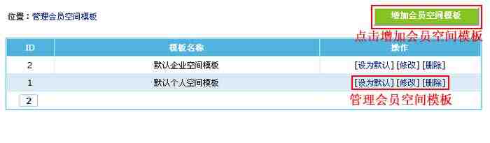 帝国CMS管理空间模板如何设置 第3张