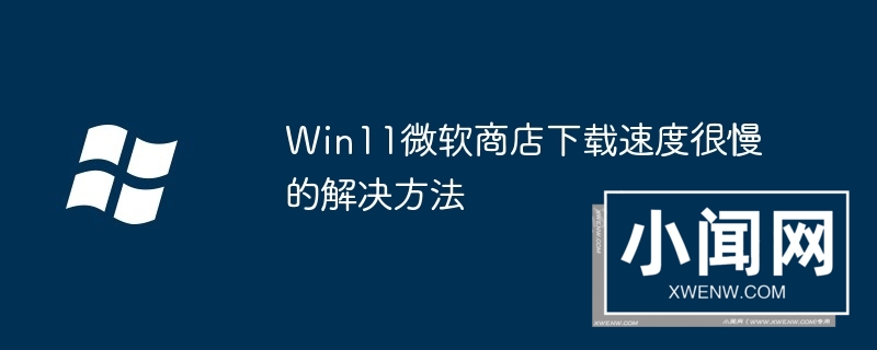 Win11微软商店下载速度很慢的解决方法