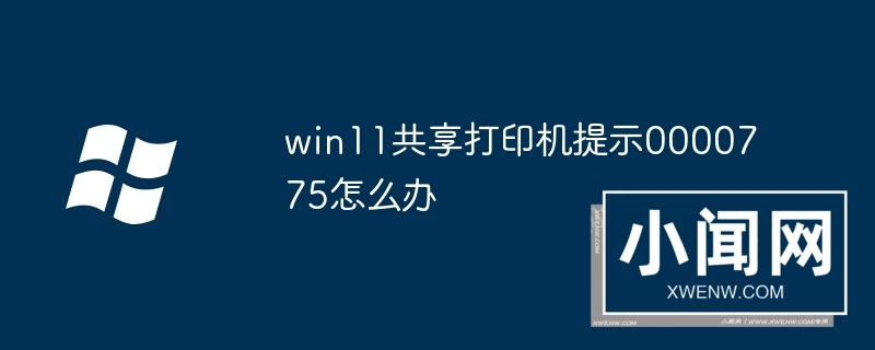 win11共享打印机提示0000775怎么办