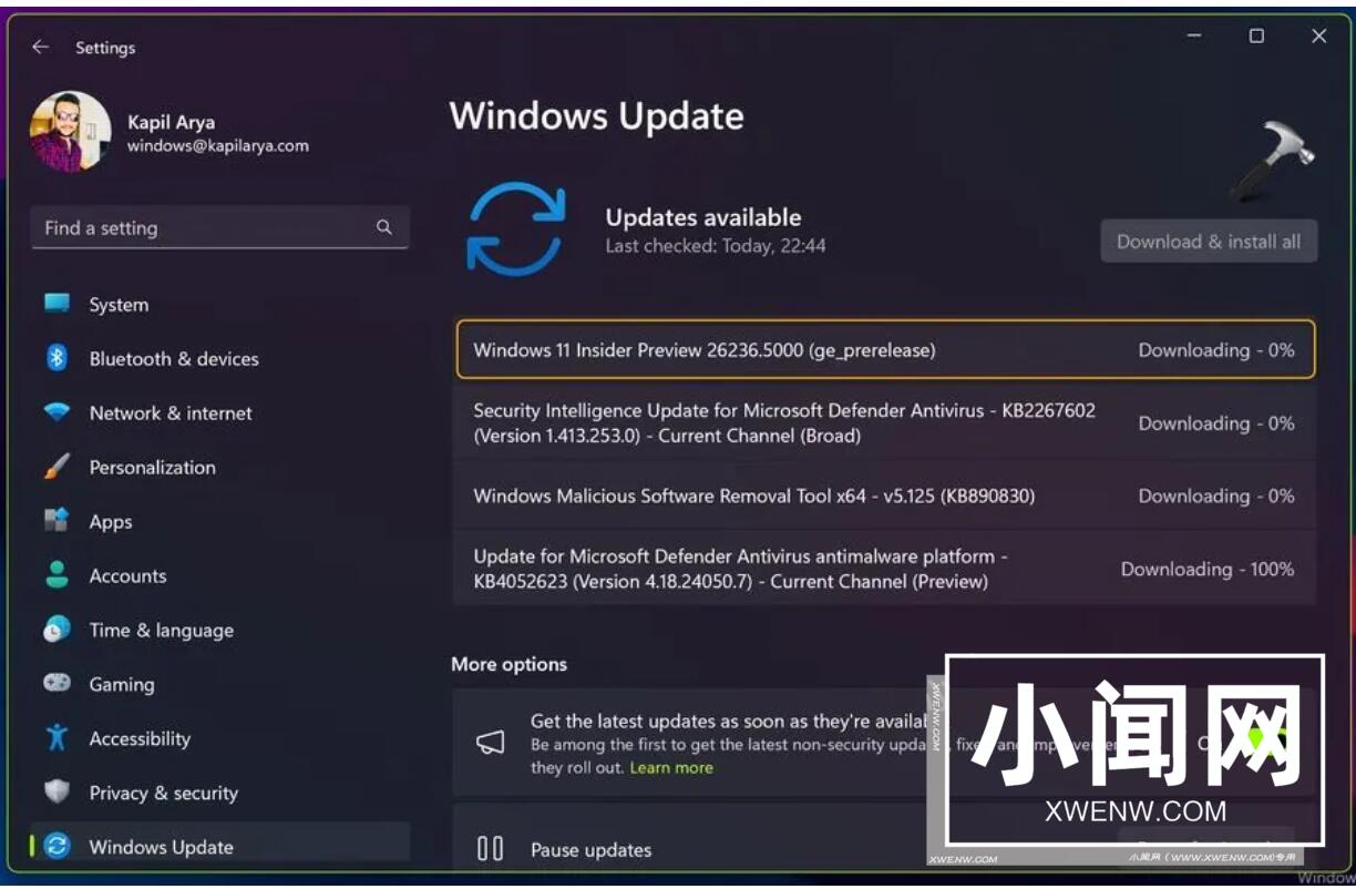 Win11 Canary 26236 预览版更新(附更新修复汇总)