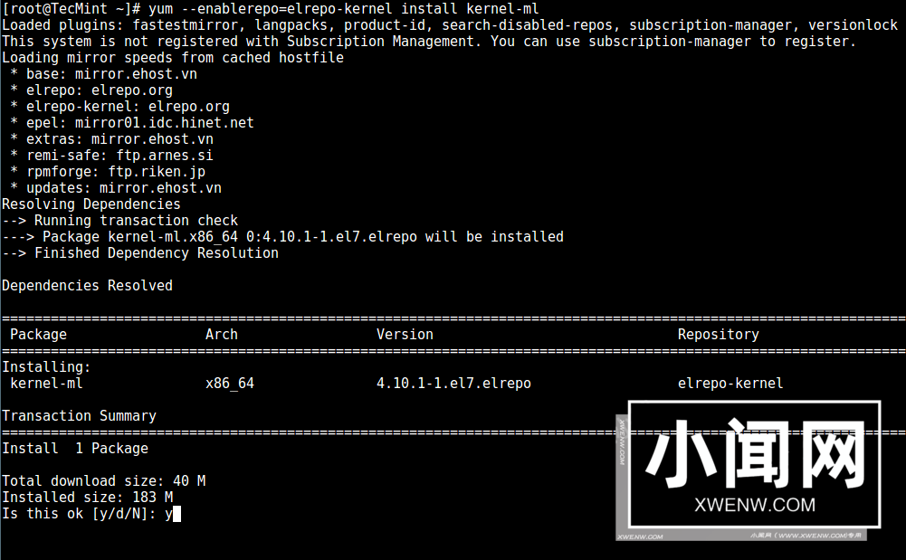 如何在CentOS 7上安装最新的Linux内核