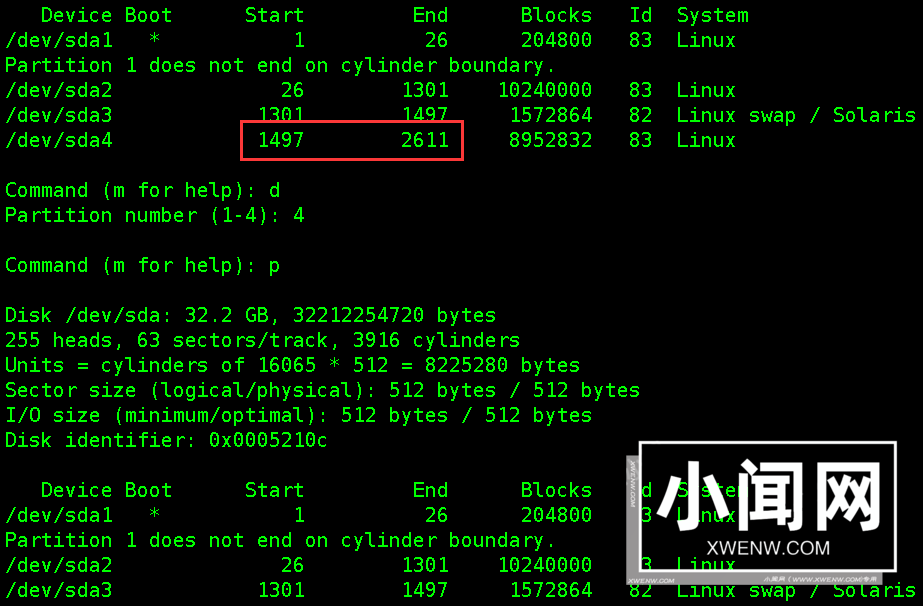 Linux下使用fdisk扩展分区容量