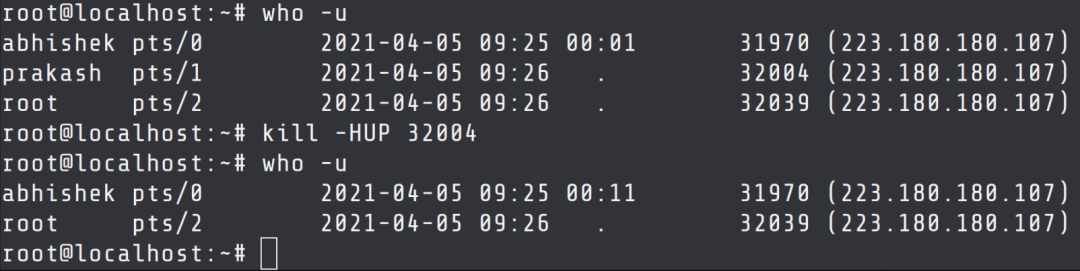 在Linux中如何注销其他 SSH 用户