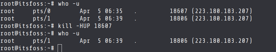 在Linux中如何注销其他 SSH 用户