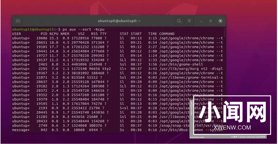 如何在 Linux 中按内存和 CPU 使用率查找运行次数最多的进程