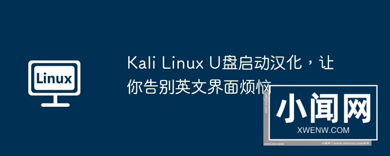 kali linux u盘启动汉化，让你告别英文界面烦恼