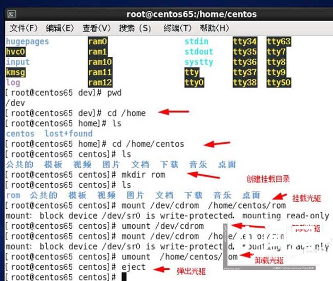 linux系统怎么挂载光驱?