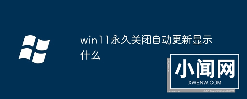 win11永久关闭自动更新显示什么