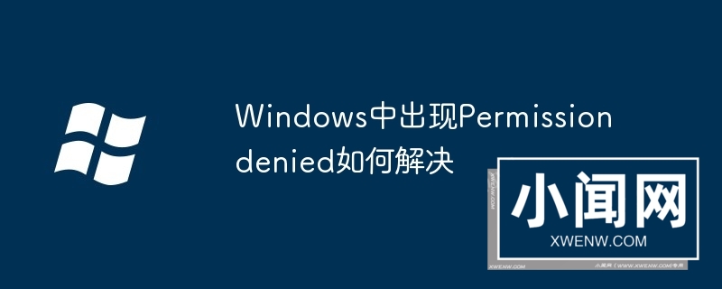 Windows中出现Permission denied如何解决