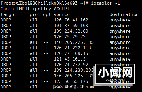 CentOS下iptables封IP的命令讲解